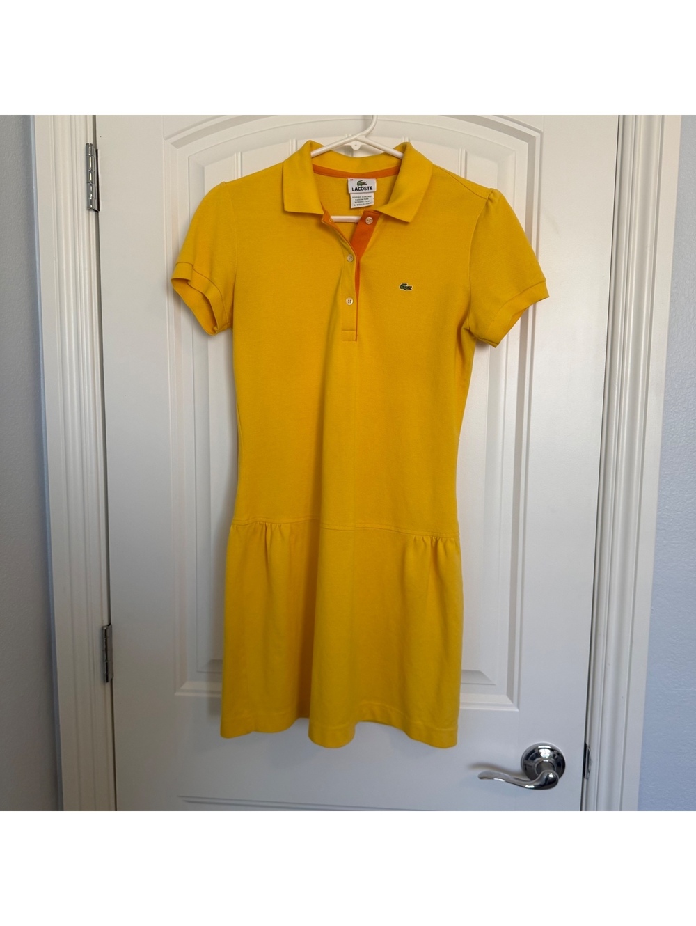 Lacoste Yellow Polo Dress Size 38